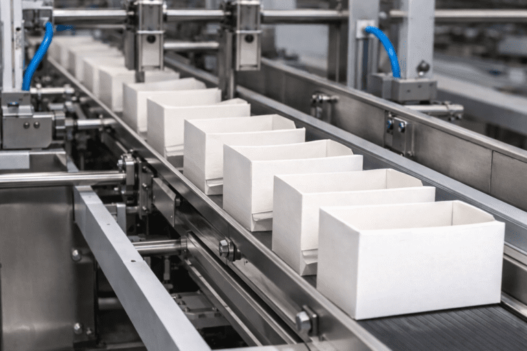 paperboard folding cartons running cleanly on an automated packaging line