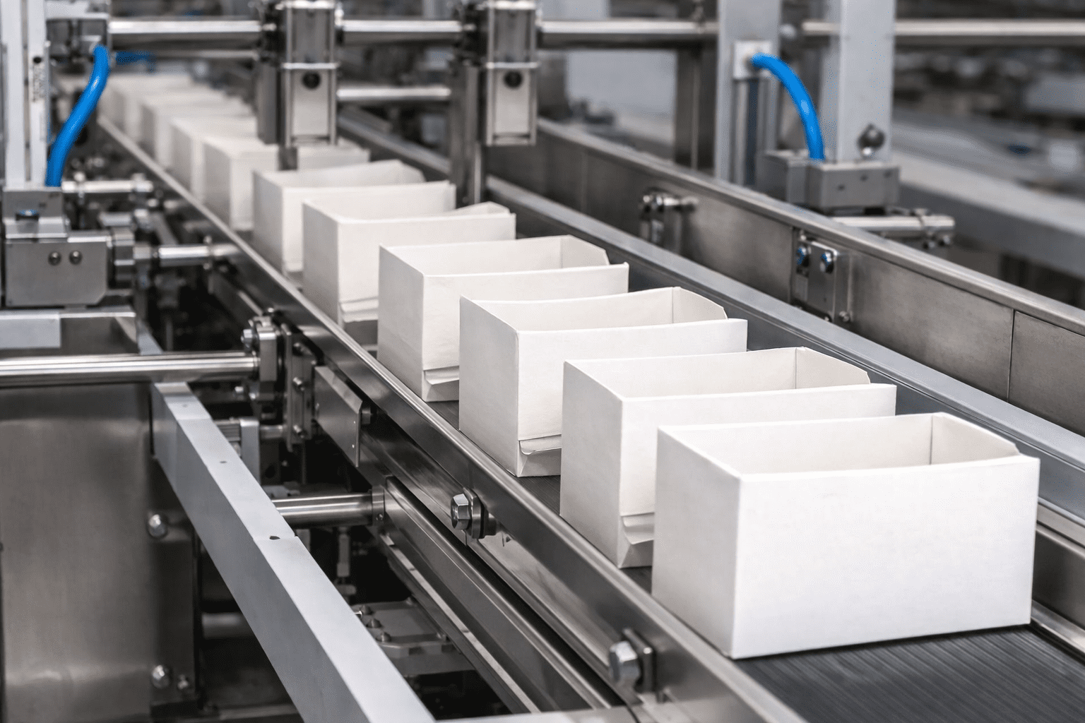 paperboard folding cartons running cleanly on an automated packaging line