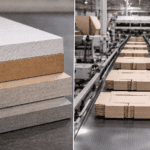 aperboard sheets and chipboard folding cartons running on a production line showing material selection and manufacturing process behind packaging quotes