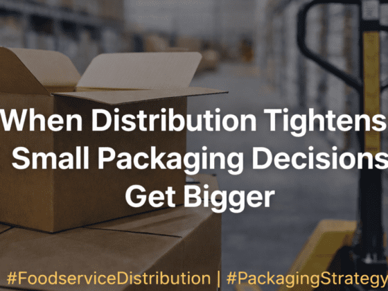 Warehouse pallets of paperboard cartons representing a disciplined distribution packaging strategy focused on repeatable supply and operational consistency.