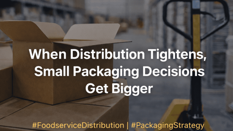 Warehouse pallets of paperboard cartons representing a disciplined distribution packaging strategy focused on repeatable supply and operational consistency.